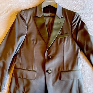 Bespoke boys navy wool tuxedo